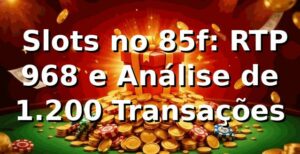 📊 Slots no 85f: RTP 96,8% e Análise de 1.200 Transações